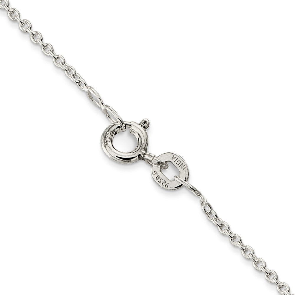 FJC Finejewelers 925 Sterling Silver Rhodium Plated Cable Chain 22 Inches x 1 mm