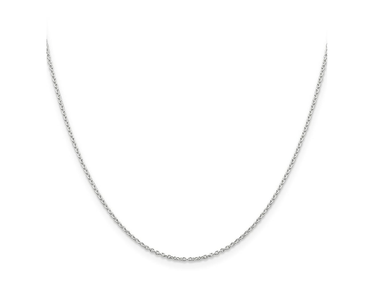 FJC Finejewelers 925 Sterling Silver Rhodium Plated 1.25mm Cable Chain 9 Inches x 1 mm