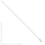 FJC Finejewelers 925 Sterling Silver Rhodium Plated Cable Chain with 2in ext. 22 Inches x 1.25 mm