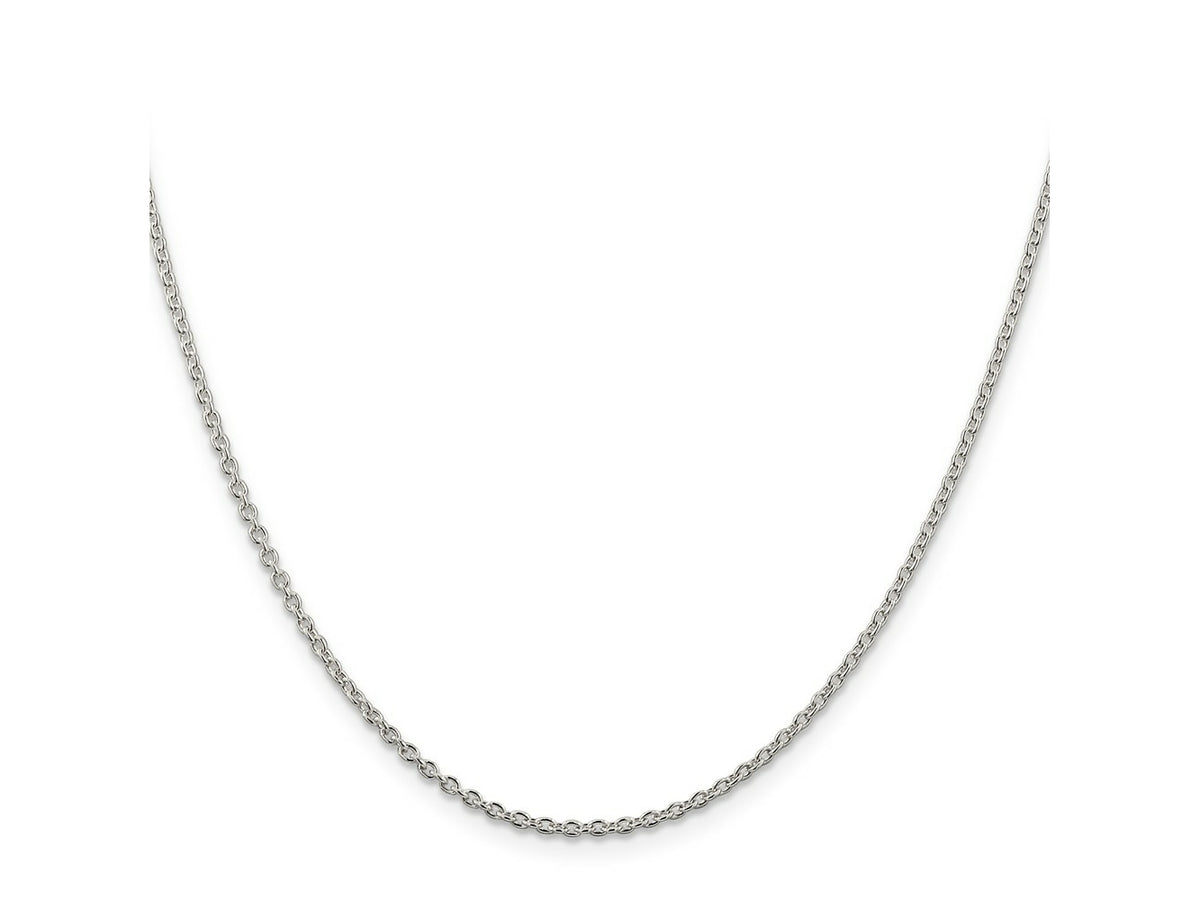 FJC Finejewelers 925 Sterling Silver Rhodium Plated Cable Chain 22 Inches x 1.95 mm