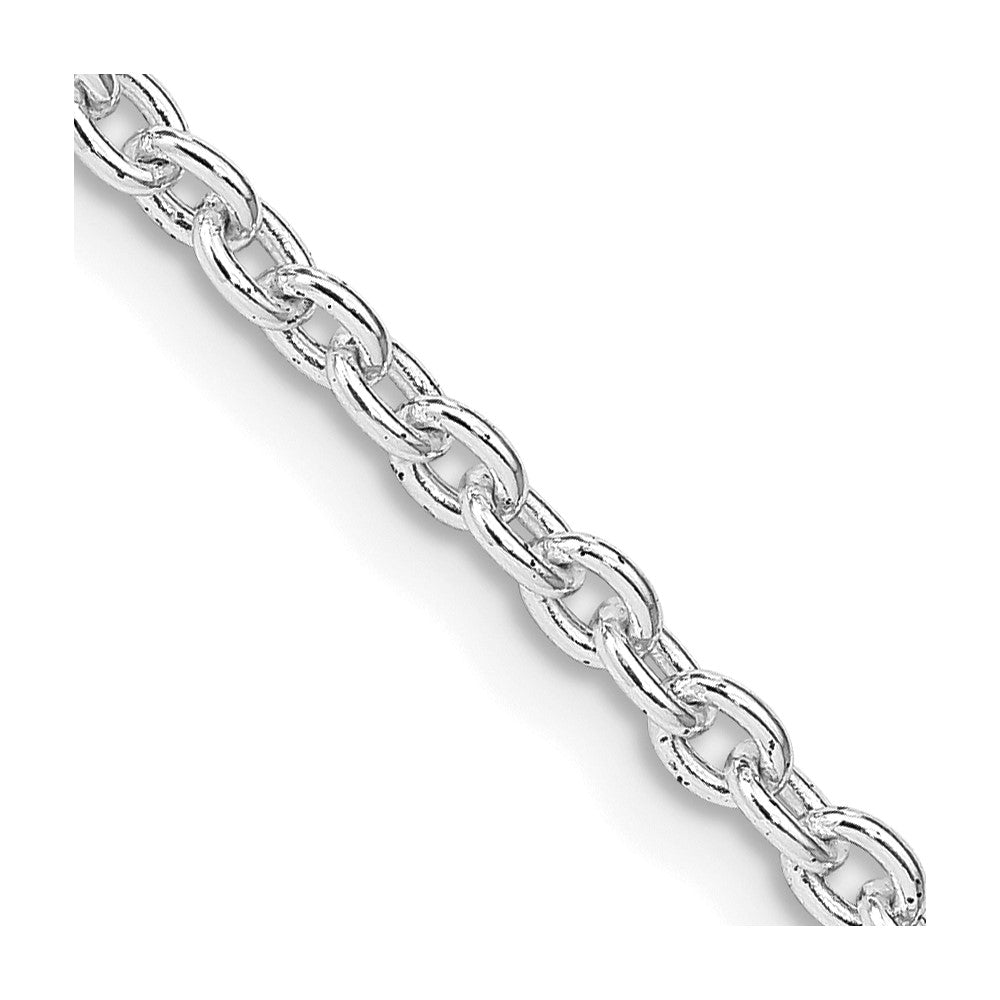 FJC Finejewelers 925 Sterling Silver Rhodium Plated Cable Chain 20 Inches x 2.75 mm