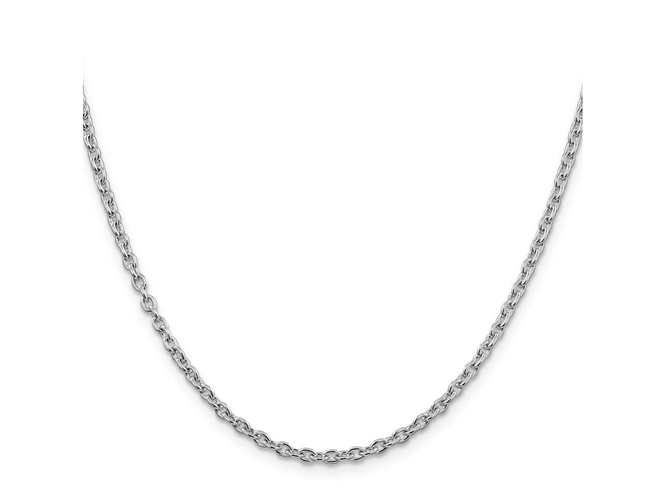 FJC Finejewelers 925 Sterling Silver Rhodium Plated Cable Chain 26 Inches x 2.75 mm