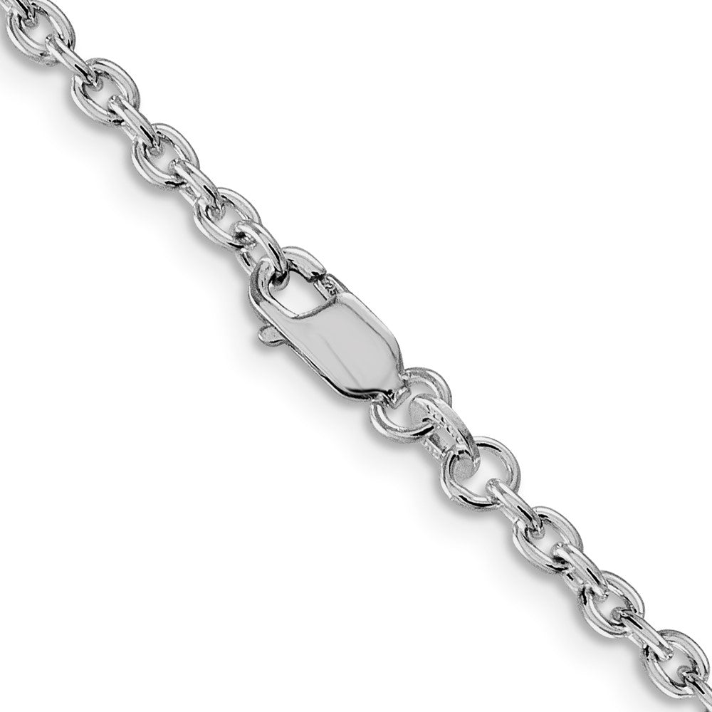 FJC Finejewelers 925 Sterling Silver Rhodium Plated Cable Chain 36 Inches x 2.75 mm
