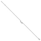 Cheryl M 925 Sterling Silver Fancy Geometric CZ  Anklet 10 Inches x 8 mm