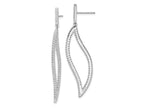 FJC Finejewelers 925 Sterling Silver Dangle CZ Fancy In and Out Earrings 55 mm x 14 mm