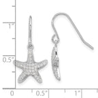 FJC Finejewelers 925 Sterling Silver CZ Starfish Dangle Earrings 25 mm x 13 mm