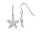 FJC Finejewelers 925 Sterling Silver CZ Starfish Dangle Earrings 25 mm x 13 mm