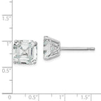 FJC Finejewelers 925 Sterling Silver Stud Square CZ Post Earrings 7 mm x 7 mm