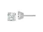 FJC Finejewelers 925 Sterling Silver Stud Square CZ Post Earrings 7 mm x 7 mm