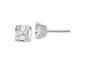 FJC Finejewelers 925 Sterling Silver Stud Square CZ Post Earrings 7 mm x 7 mm