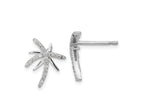 FJC Finejewelers 925 Sterling Silver Button CZ Palm Tree Post Earrings 15 mm x 12 mm
