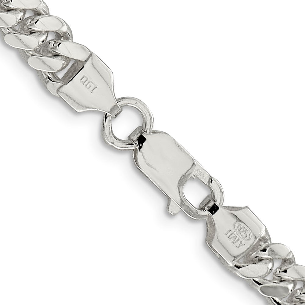 FJC Finejewelers 925 Sterling Silver Polished Domed Curb Bracelet Chain 9 Inches x 6.4 mm
