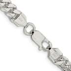 FJC Finejewelers 925 Sterling Silver Polished Domed Curb Bracelet Chain 9 Inches x 6.4 mm