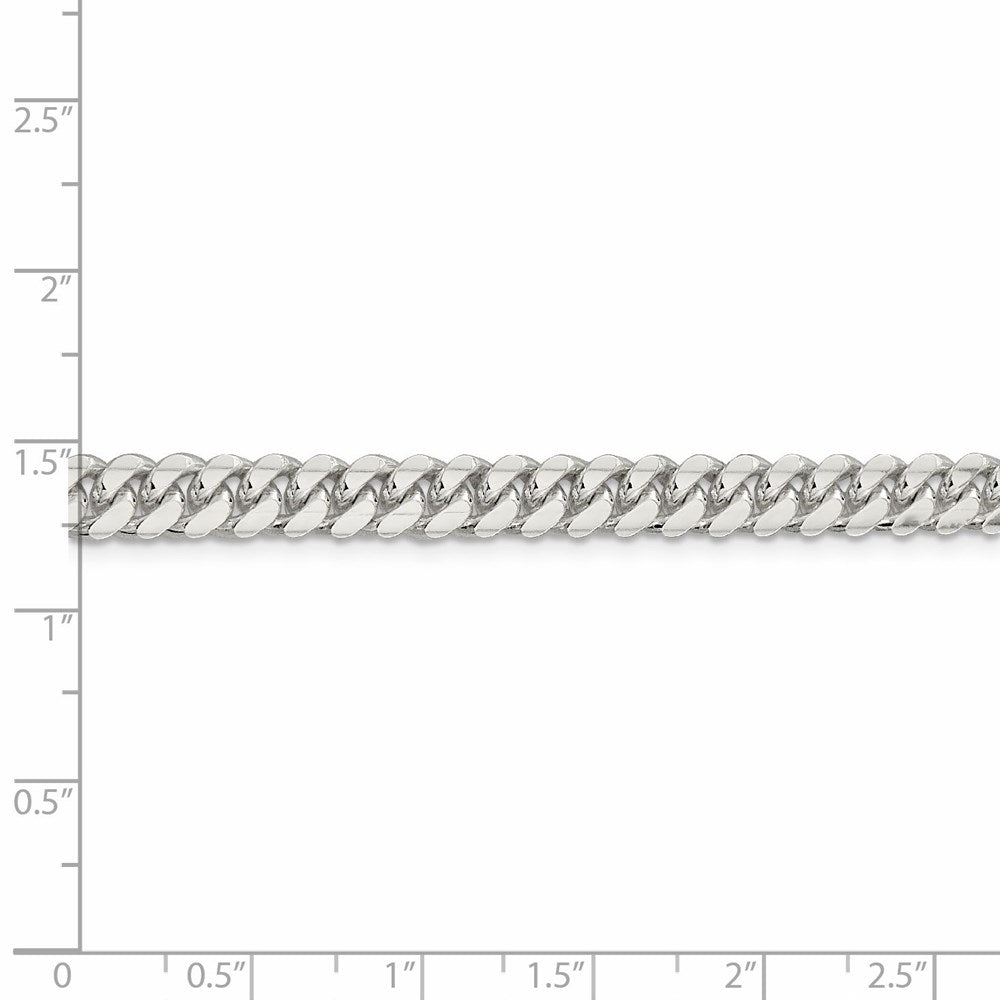FJC Finejewelers 925 Sterling Silver Polished Domed Curb Bracelet Chain 9 Inches x 6.4 mm