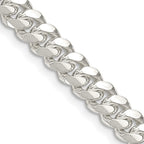 FJC Finejewelers 925 Sterling Silver Polished Domed Curb Bracelet Chain 9 Inches x 6.4 mm