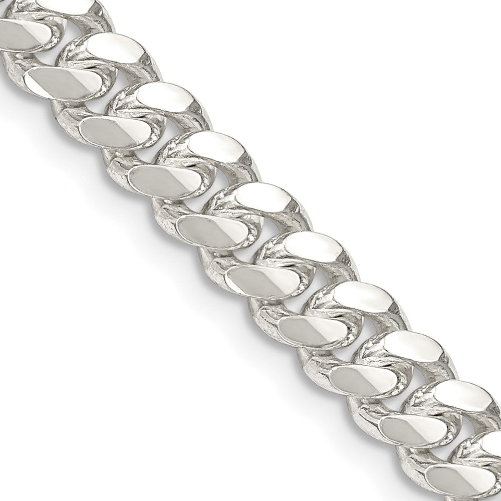 FJC Finejewelers 925 Sterling Silver Polished Domed Curb Bracelet Chain 9 Inches x 6.4 mm