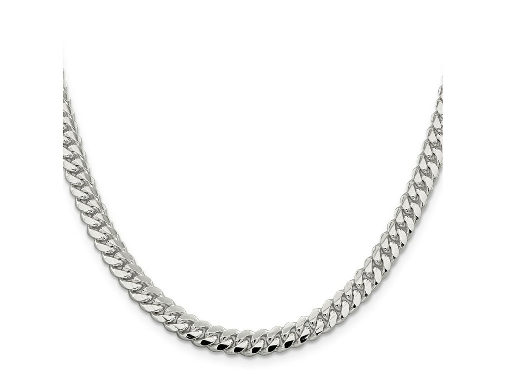 FJC Finejewelers 925 Sterling Silver Polished Domed Curb Bracelet Chain 9 Inches x 6.4 mm
