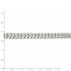 FJC Finejewelers 925 Sterling Silver Polished Domed Curb Chain 28 Inches x 7.8 mm