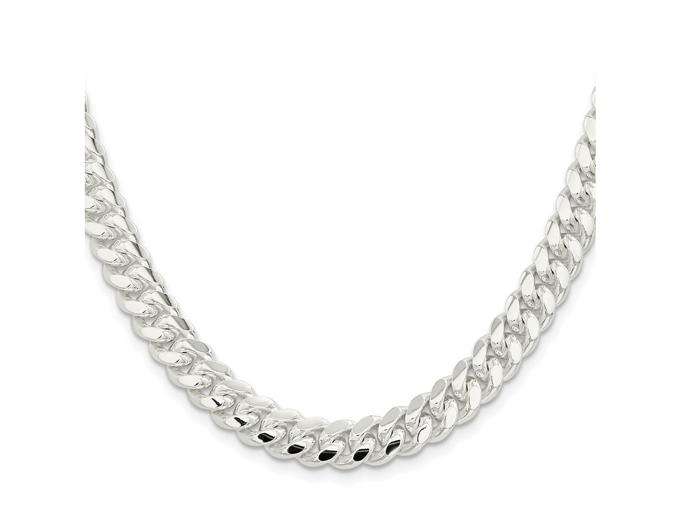 FJC Finejewelers 925 Sterling Silver Polished Domed Curb Chain 24 Inches x 9 mm
