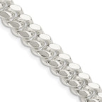FJC Finejewelers 925 Sterling Silver Polished Domed Curb Bracelet Chain 9 Inches x 9 mm