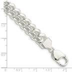 FJC Finejewelers 925 Sterling Silver Polished Domed Curb Bracelet Chain 8 Inches x 10.5 mm