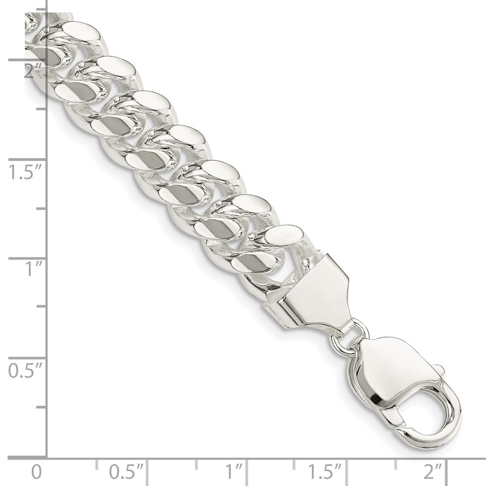 FJC Finejewelers 925 Sterling Silver Polished Domed Curb Bracelet Chain 8 Inches x 10.5 mm
