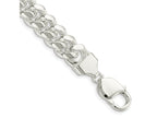 FJC Finejewelers 925 Sterling Silver Polished Domed Curb Bracelet Chain 8 Inches x 10.5 mm