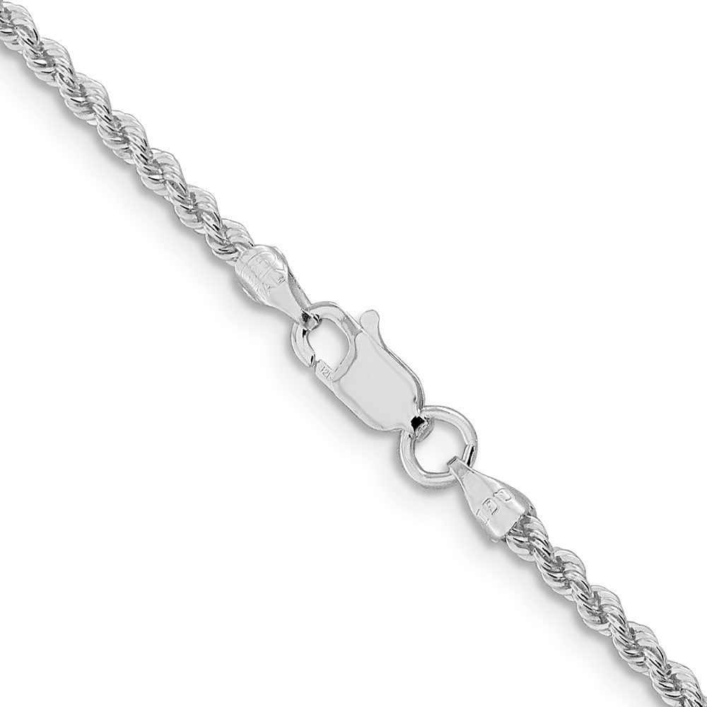 FJC Finejewelers 925 Sterling Silver Rhodium Plated Solid Rope Chain 24 Inches x 2.3 mm