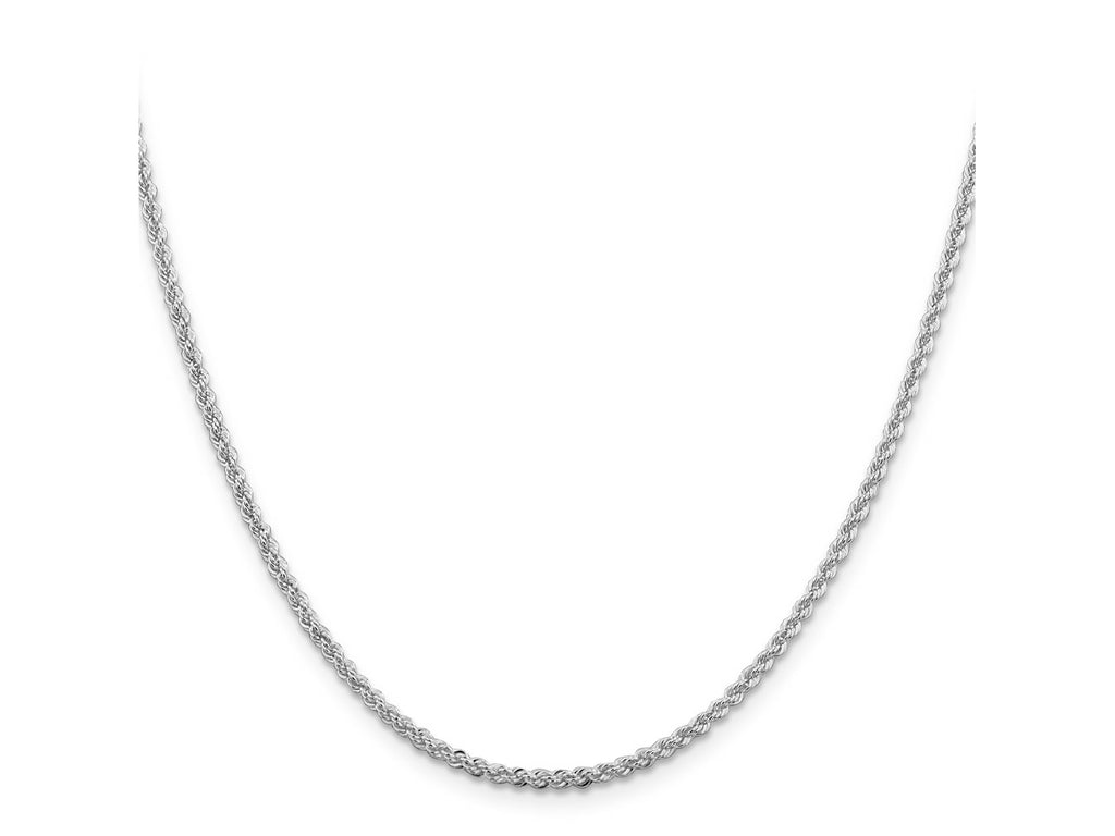 FJC Finejewelers 925 Sterling Silver Rhodium Plated Solid Rope Chain 30 Inches x 2.3 mm