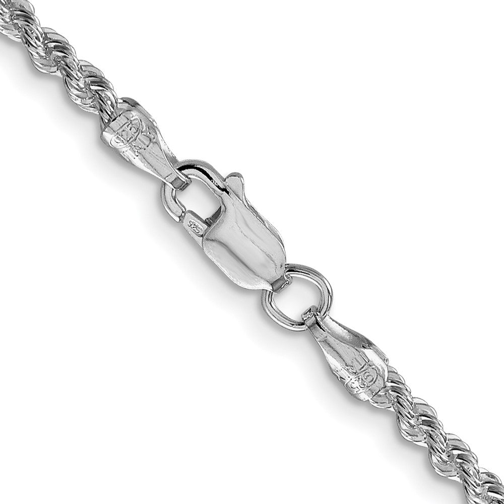 FJC Finejewelers 925 Sterling Silver Rhodium Plated Solid Rope Chain 18 Inches x 2.5 mm