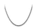FJC Finejewelers 925 Sterling Silver Rhodium Plated Solid Rope Chain 20 Inches x 3 mm