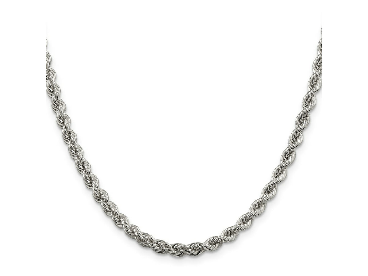 FJC Finejewelers 925 Sterling Silver Solid Rope Chain 28 Inches x 4.3 mm