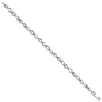FJC Finejewelers 925 Sterling Silver Diamond Rhodium Plated Infinity Bracelet 7.5 Inches