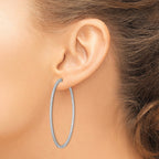 FJC Finejewelers 925 Sterling Silver CZ 194 Stones In and Out Round Hoop Earrings 59 mm x 59 mm