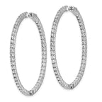 FJC Finejewelers 925 Sterling Silver Rhodium Plated CZ In and Out Hoop Earrings 48 mm x 50 mm