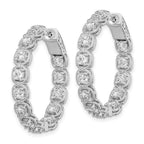 FJC Finejewelers 925 Sterling Silver Rhodium Plated CZ In and Out Hoop Earrings 28 mm x 28 mm