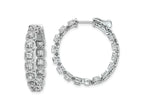 FJC Finejewelers 925 Sterling Silver Rhodium Plated CZ In and Out round Hoop Earrings 27 mm x 27 mm