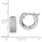 FJC Finejewelers 925 Sterling Silver Rhodium Plated CZ Small Hinged Hoop Earrings 10 mm x 12 mm