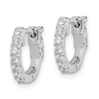 FJC Finejewelers 925 Sterling Silver Rhodium Plated CZ Small Hinged Hoop Earrings 11 mm x 12 mm