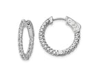 FJC Finejewelers 925 Sterling Silver Rhodium Plated CZ In and Out Hoop Earrings 19 x 20 mm