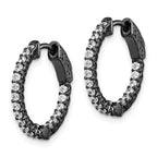 FJC Finejewelers 925 Sterling Silver Black Rhodium Plated CZ In and Out Hoop Earrings 19 x 20 mm