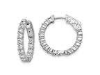 FJC Finejewelers 925 Sterling Silver Rhodium Plated CZ In and Out Hoop Earrings 21 x 21 mm