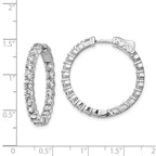 FJC Finejewelers 925 Sterling Silver Rhodium Plated CZ In and Out Hoop Earrings 29 x 28 mm