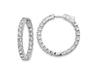 FJC Finejewelers 925 Sterling Silver Rhodium Plated CZ In and Out Hoop Earrings 29 x 28 mm