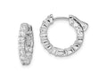 FJC Finejewelers 925 Sterling Silver Rhodium Plated CZ In and Out Hoop Earrings 16 x 16 mm