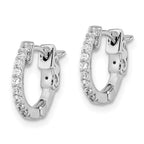 FJC Finejewelers 925 Sterling Silver Rhodium Plated CZ Hoop Earrings 12 x 2 mm
