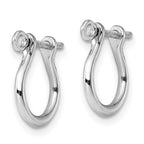 FJC Finejewelers 925 Sterling Silver Dangle Polished Small Shackle Link Screw Earrings 14 mm x 11 mm