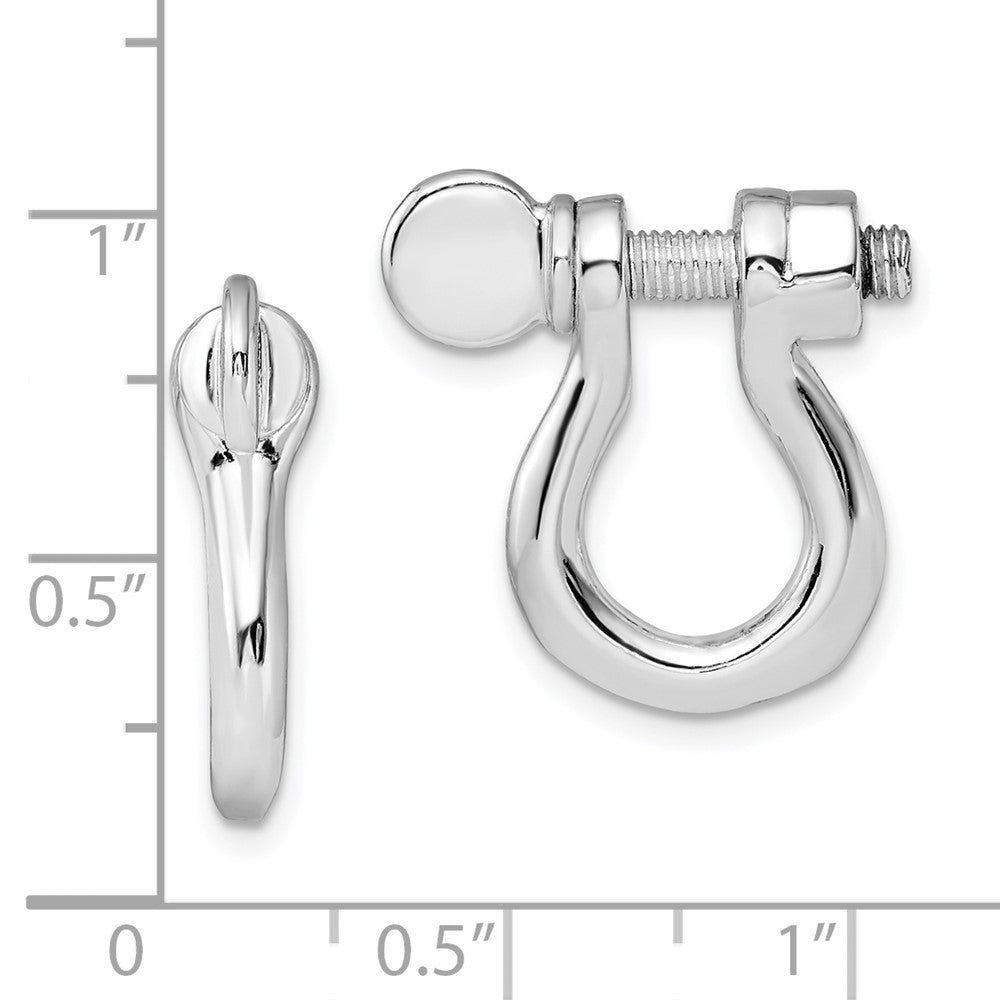 FJC Finejewelers 925 Sterling Silver Dangle Polished Large Shackle Link Screw Single Earring 20 x 15 mm