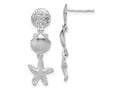 FJC Finejewelers 925 Sterling Silver Polished Sea Life Dangle Post Earrings 30 mm x 11 mm