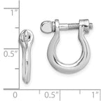 FJC Finejewelers 925 Sterling Silver Dangle Polished Medium Shackle Link Screw Earrings 17 mm x 14 mm